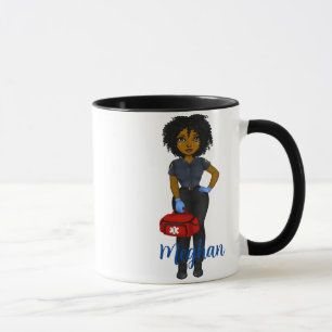 Mug Café pour femme noire Chic à carburant EMT personn