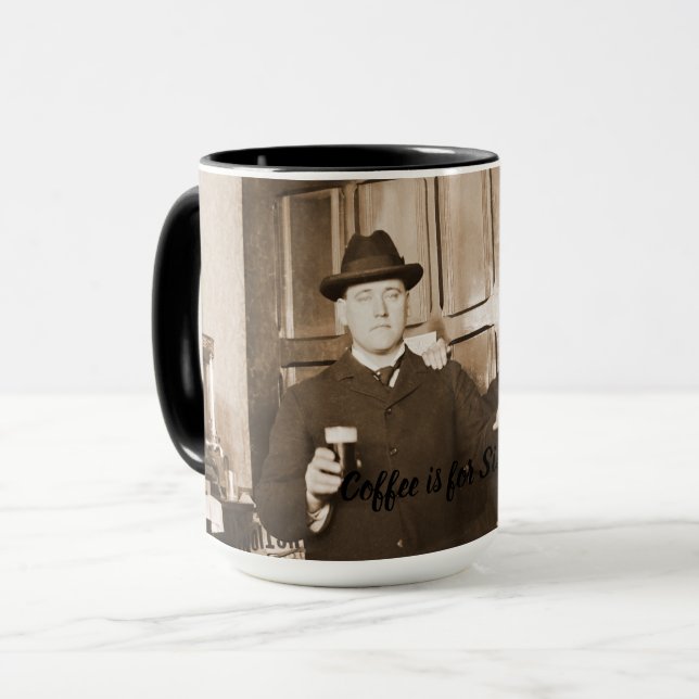 Mug Café pour Sissies 1890 Hommes Boire de la bière (Devant gauche)
