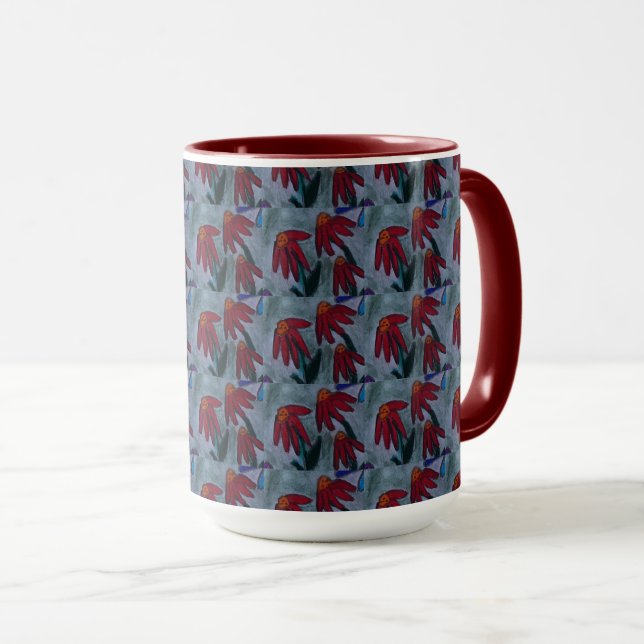 Mug Café Red Daisy (Devant droit)