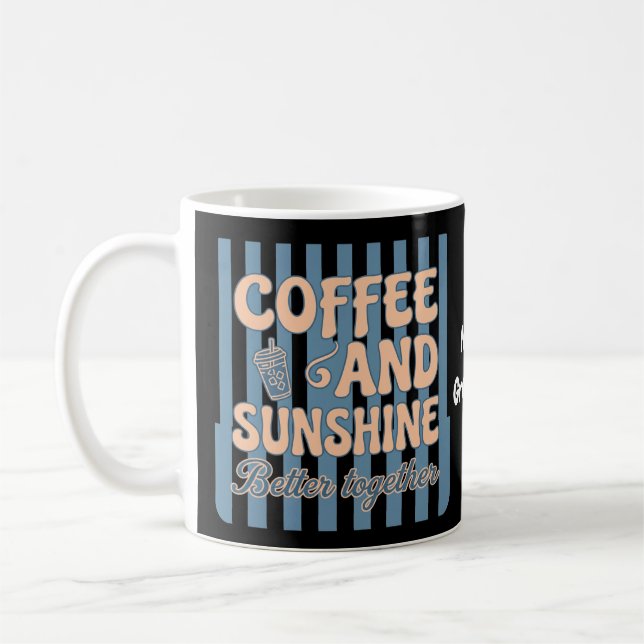 Mug  Café Rétro Groovy et Soleil Mieux Ensemble  (Gauche)