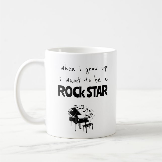 Mug Café Rock Star Quand Je Grandirai (Gauche)