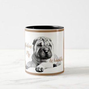 Mug Café "Rockin' My Wrinkles" Adorable Shar Pei