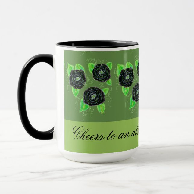 Mug café Rose noir (Gauche)