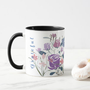 Mug café Rose violet