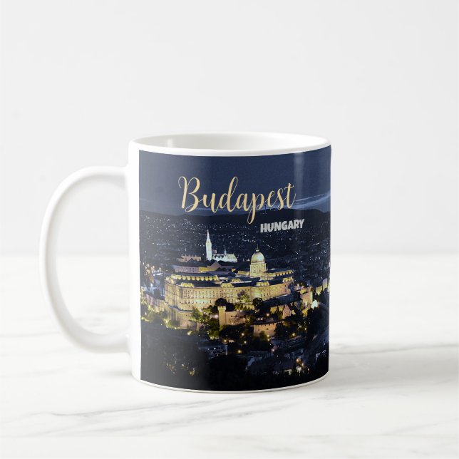 Mug Café Scénique Budapest Hongrie Tasse Souvenir (Gauche)
