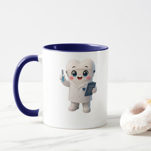 Mug Café Scientifique Dent Mignon | Blouse de Labo (Avec donut)