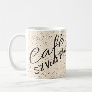 Mug Café S'Il Vous Plaît ! Typographie française et Sa