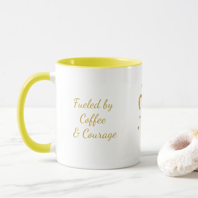 Mug Café Simple Typographie Symbole du zodiaque Bélier (Avec donut)