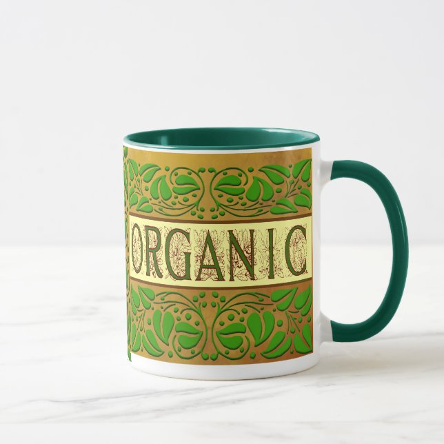 Mug café Slogan vert bio (Droite)