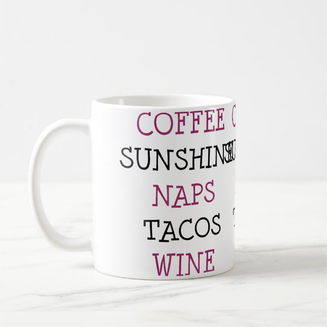 Mug Café Soleil Siestes Tacos Vin (Gauche)
