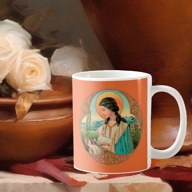 Mug Café Ste Agnès de Rome (BK 006) (Créateur téléchargé)