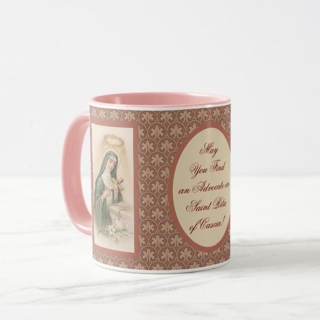 Mug Café Ste Rita de Cascia (M 015) (Devant gauche)