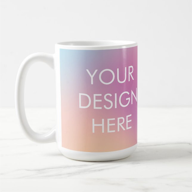 Mug café Super à dégradé personnalisé (Gauche)