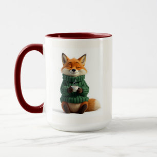 Mug Café Tasse de thé Mignonne Renard Rouge Pull C