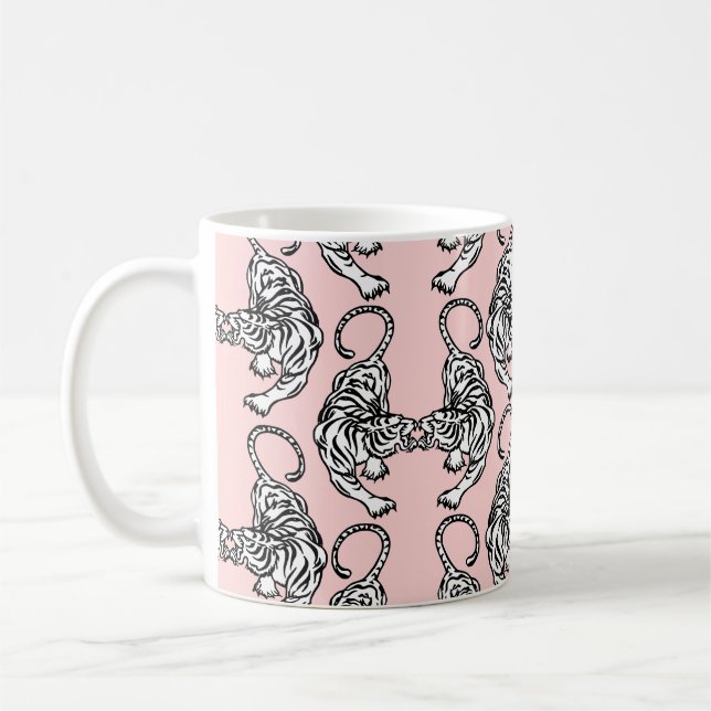 Mug café tigre blanc (Gauche)
