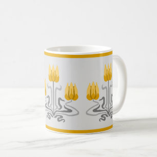 Mug café Trio Art Nouveau Jaune Tulip