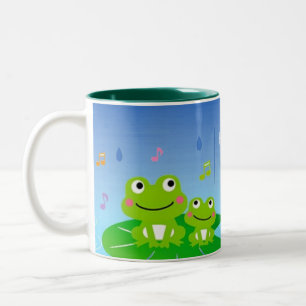 Mug café Two-Tone avec de petits crapauds mignons 