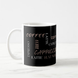 Mug Café Typographie Moderne Style Barista Cadeau Café