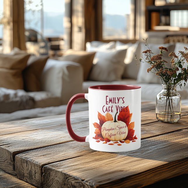 Mug Café Vibes Automne – Amour de Cannelle de Citrouil (Créateur téléchargé)