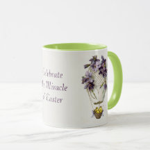 Mug Café Vintage Ballon Lys de Pâques