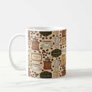 Mug Café vintage style motif rétro
