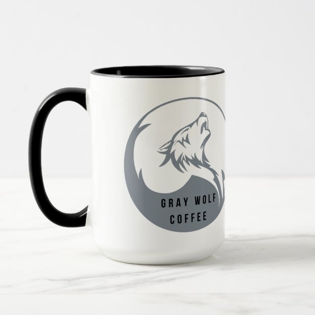 Mug Café Wolf gris 15oz (Gauche)