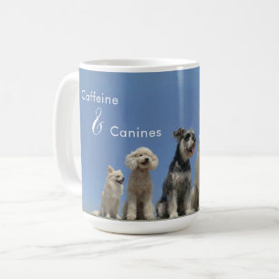Mug Caféine & Canidés. Café Amusant pour Amateurs de