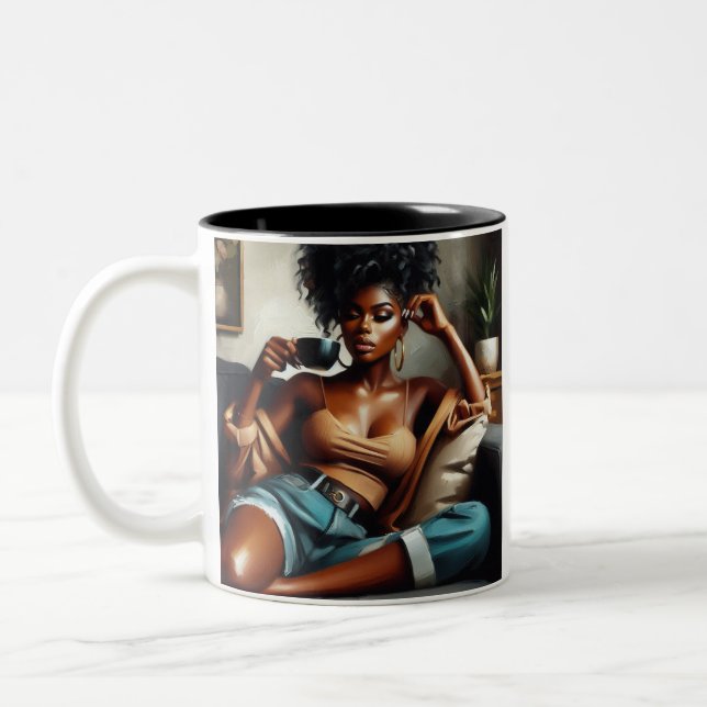 Mug "Caféine & Confiance" (Gauche)