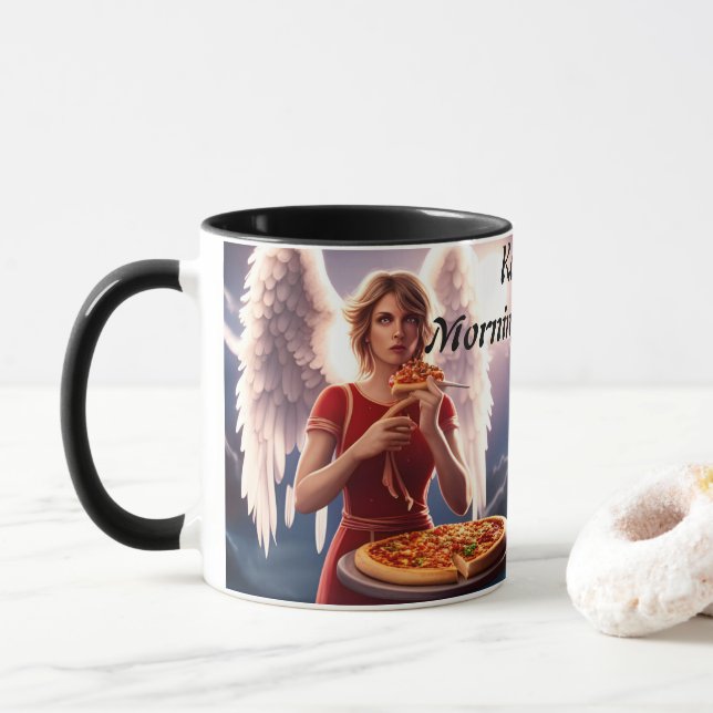 Mug Caféine du matin de Katie personnalisable (Avec donut)