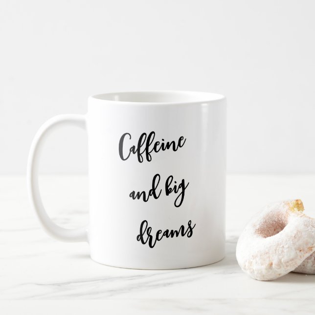 Mug Caféine et grands rêves (Avec donut)