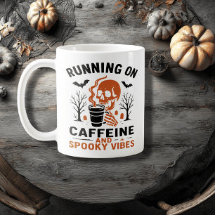 Mug Caféine et Vibes Éffrayantes - Louveur de café squ
