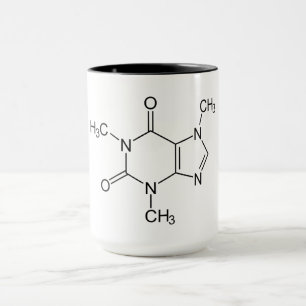 Mug Caféine Molécule Chimie Café Atomes