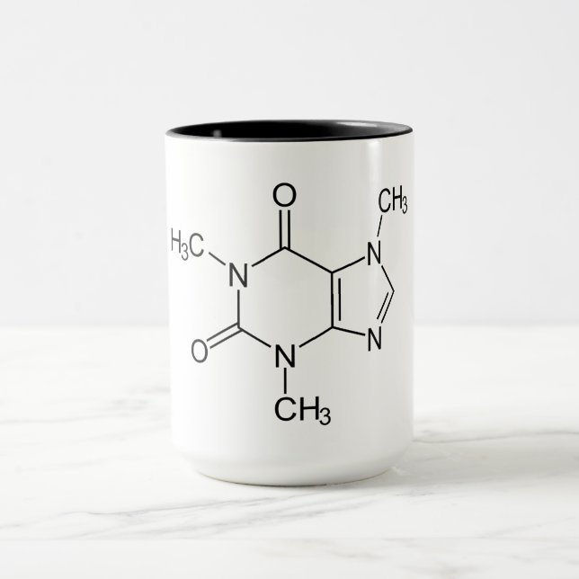 Mug Caféine Molécule Chimie Café Atomes (Centre)