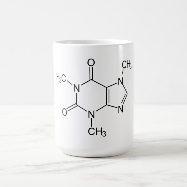 Mug Caféine Molécule Chimie Café Atomes (Centre)
