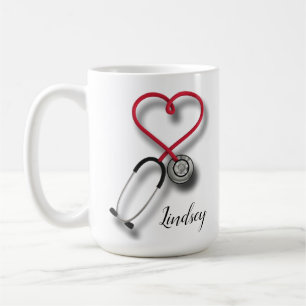 Mug caféine stéthoscopique personnalisée