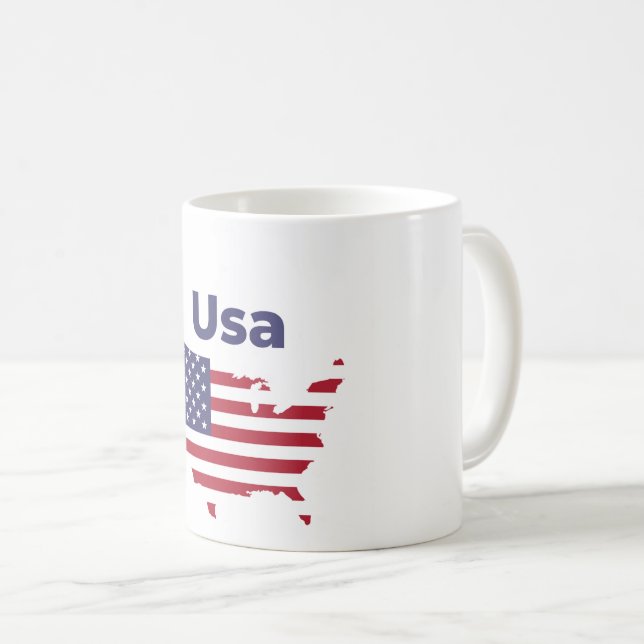 Mug cafés flag usa new desgin  (Devant droit)