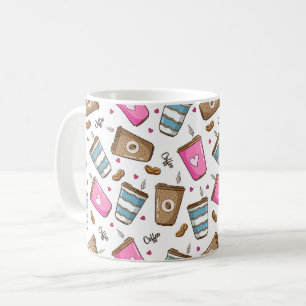 Mug Cafés, Haricots, Coeurs, Amateur De Café