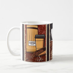 Mug Cafetière Bannières vintages vintages, cafétéria e