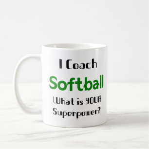 Mug cafetière de l'entraîneur de softball