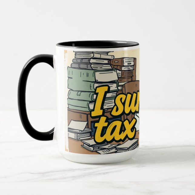 Mug Cafetière de Survie pour la Saison des Impôts CPA (Gauche)