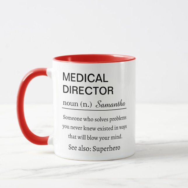 Mug Cafetière Définition Directeur Médical Drôle (Gauche)
