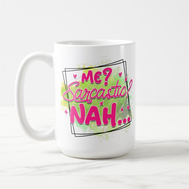 Mug Cafetière drôle de sarcasme mot art sarcastique (Gauche)