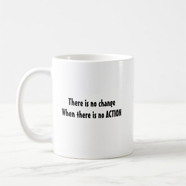 Mug Cafetière motivationnel sans changement sans actio (Gauche)