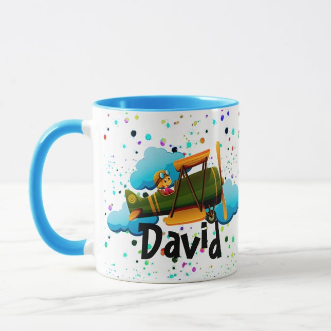 Mug Cafetière personnalisé de l'avion (Gauche)