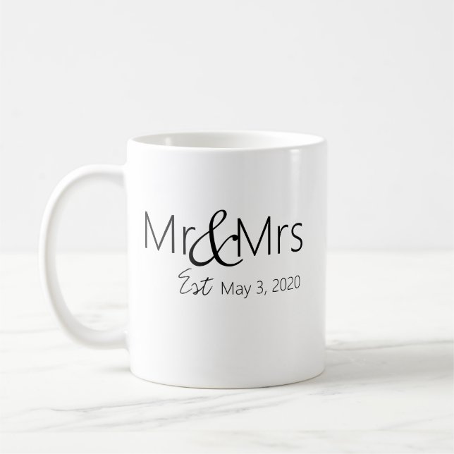 Mug Cafetière personnalisé "Mr & Mrs" (Gauche)