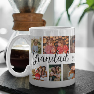 Mug Cafetière personnalisée Grand-père 12 Collage de p
