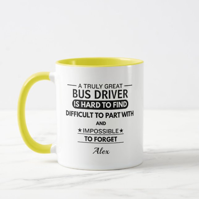 Mug Cafetière personnalisée pour chauffeur d'autobus s (Gauche)
