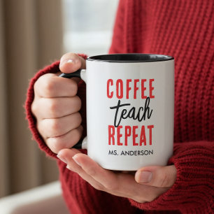 Mug Cafetière Professeur de Typographie Noir Personnal