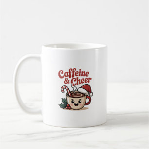 Mug Caffeine & Joie Cadeau de café de Noël drôle
