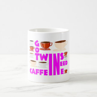 Mug Caffeine jumeaux pour mère de double trouble